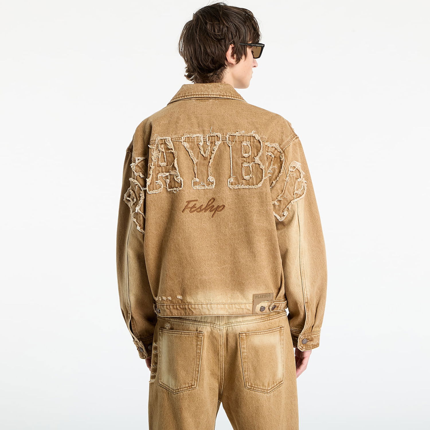 Bunda Footshop Playboy x FTSHP Denim Jacket UNISEX Orche Hnedá | FTSHP_512, 1