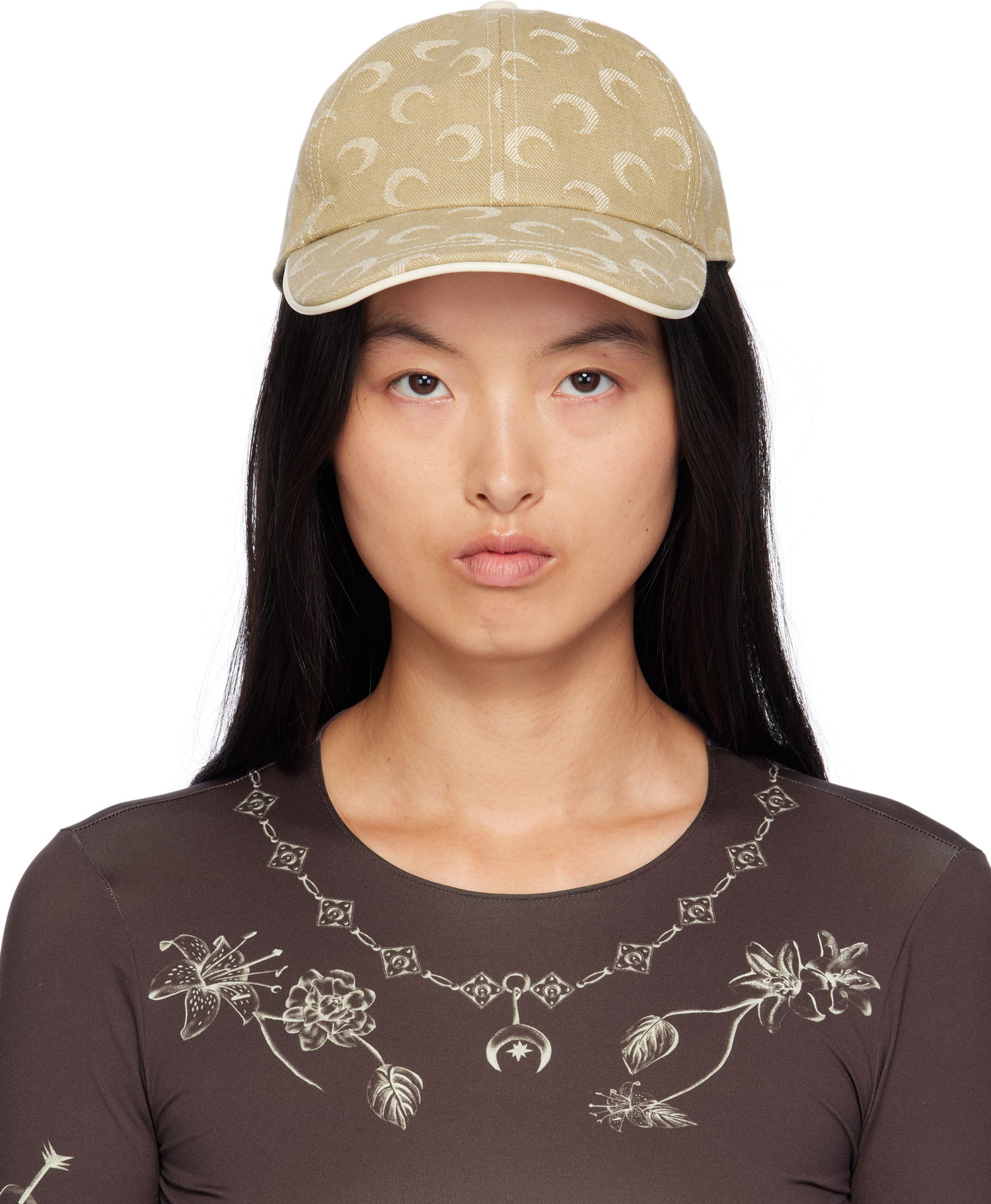 Šiltovka Marine Serre Moon Jacquard Twill Cap Béžová | UHG049A, 0