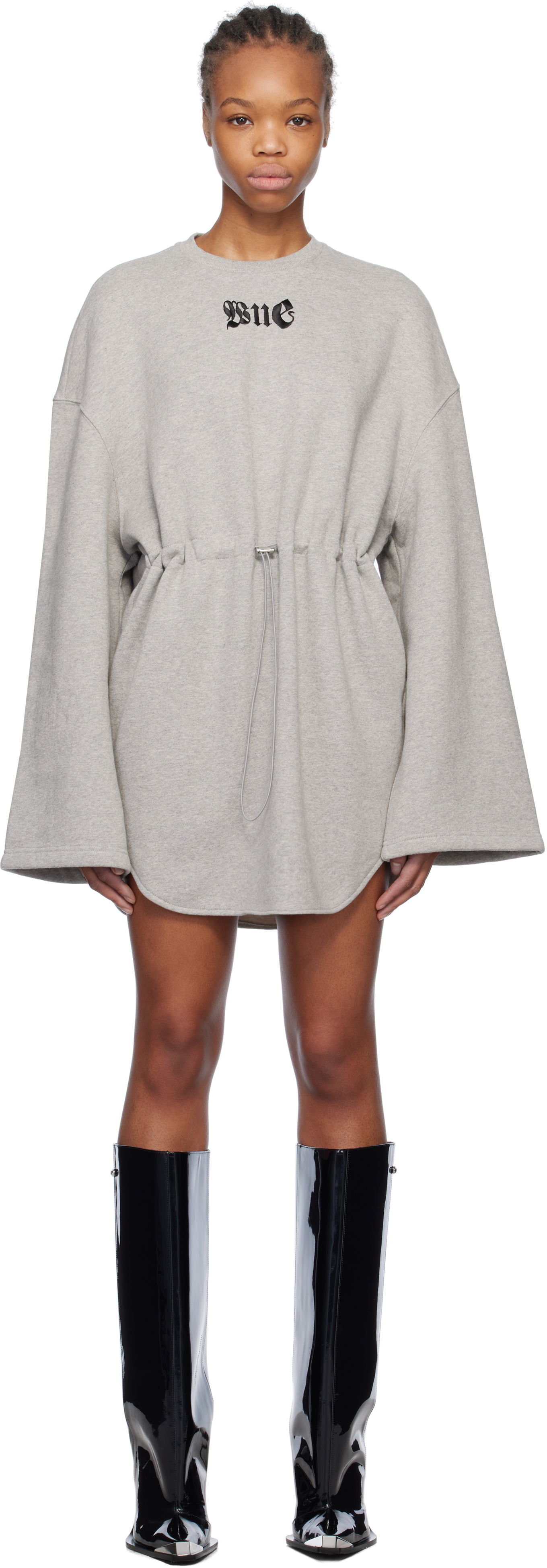 Šaty We11done We11done String Mini Dress Šedá | WD-TO0-25-891-W-GY, 0