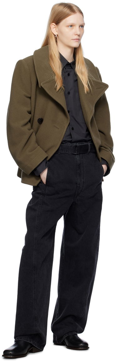 Kabáty LEMAIRE Lemaire Boxy Jacket Zelené | CO1033 LF1164, 3