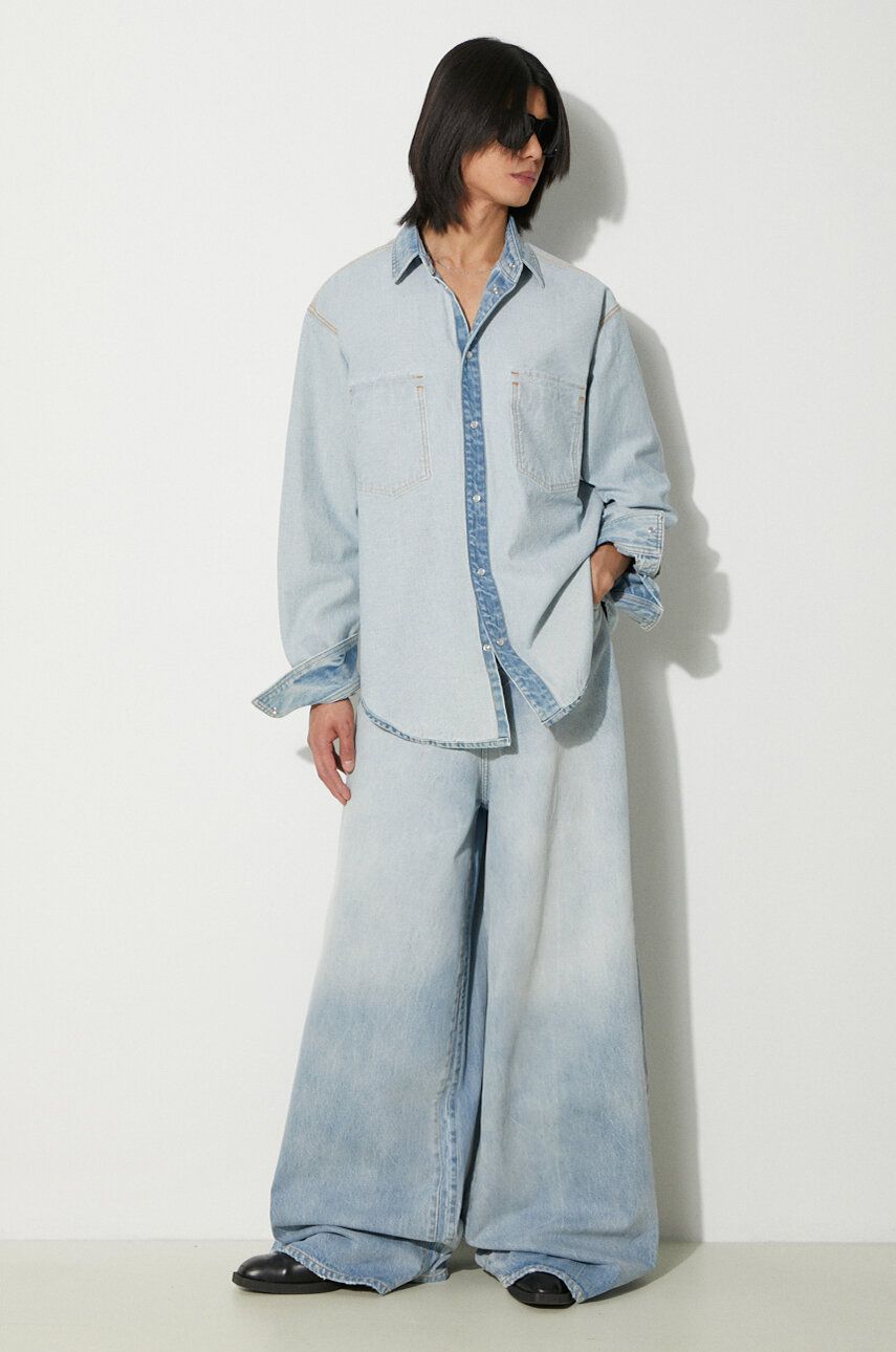 Košeľa VETEMENTS VETEMENTS Inside-Out Relaxed Denim Shirt Modrá | UE64SH500N, 1