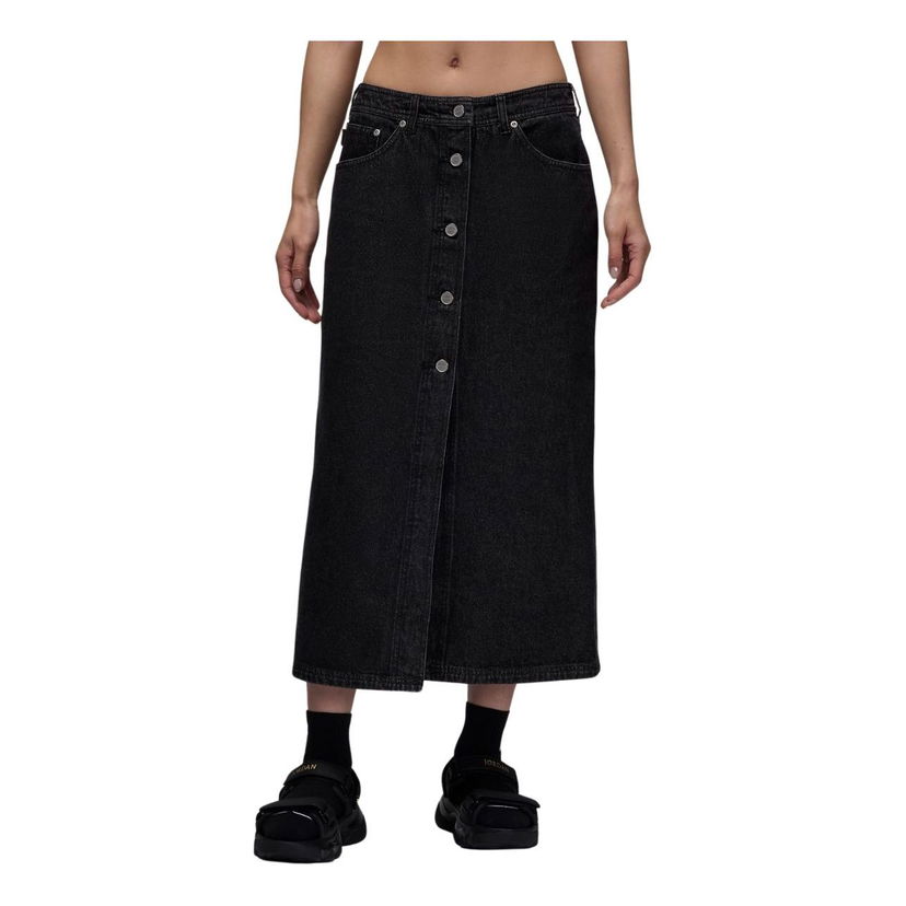 Sukňa Jordan Denim Button-Front Midi Skirt Čierna | FV7096-010