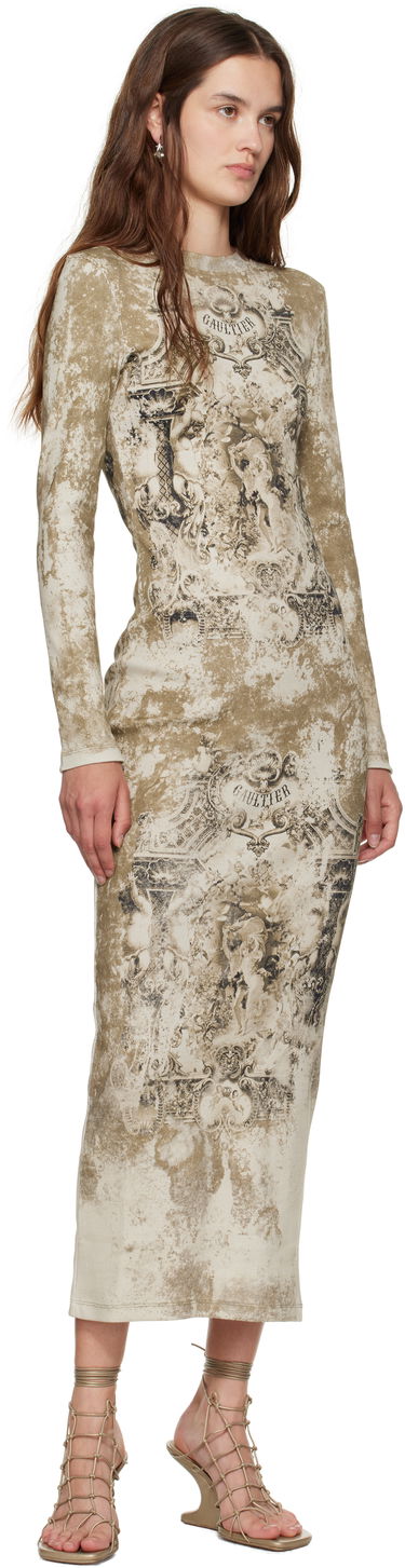 Šaty Jean Paul Gaultier Jean Paul Gaultier 'The Médaillon' Cotton Maxi Dress Béžová | 25/03-W-DR018-J013P-6965, 3