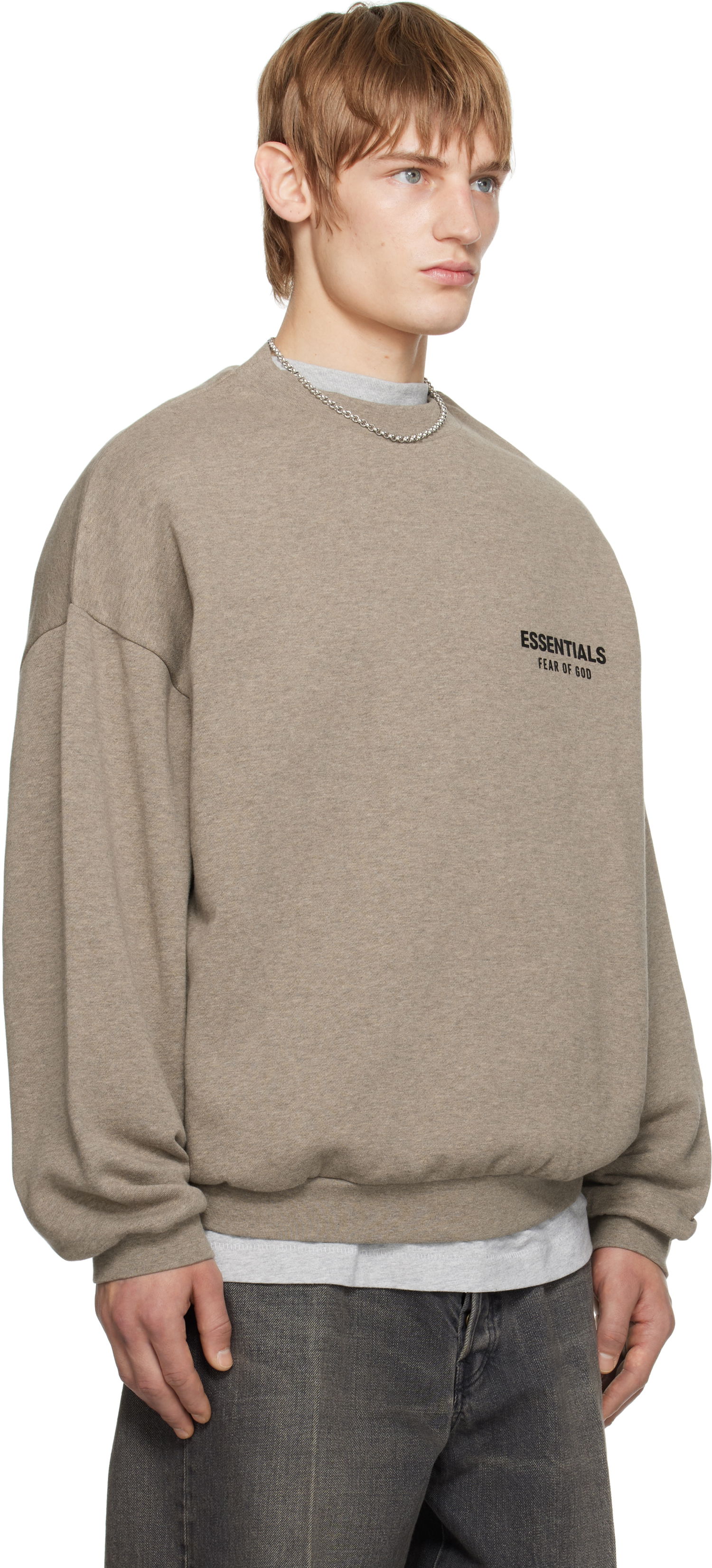 Sveter Fear of God Fear of God ESSENTIALS Fleece Crewneck Sweatshirt Hnedá | 192HO246269F, 1