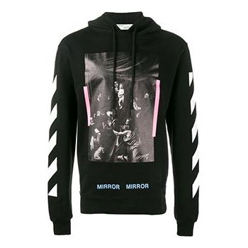 Mikina Off-White Off-White Caravaggio Diag Hoodie Čierna | OMBB003S171920901088, 0