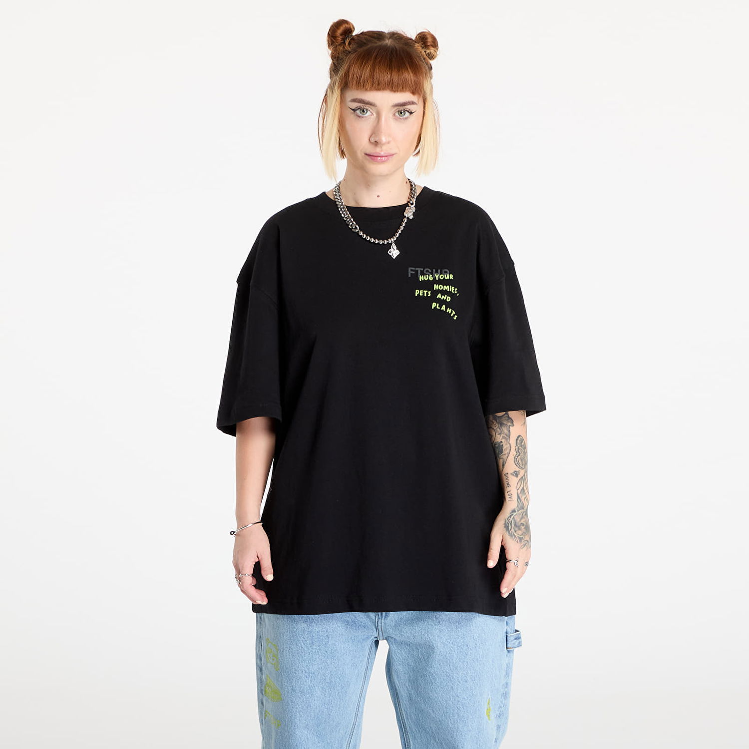 Tričko Footshop FTSHP x Spiritual Gangster Yup T-Shirt Čierna | FTSHP_386, 1
