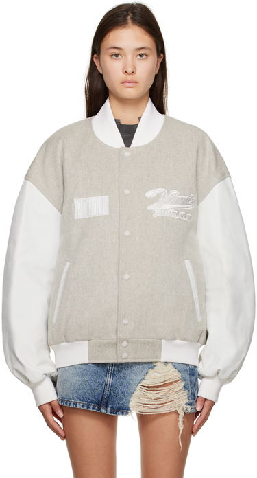 Bomber bunda VETEMENTS VTMNTS Appliqué Bomber Jacket Šedá | VL16JA380O, 0