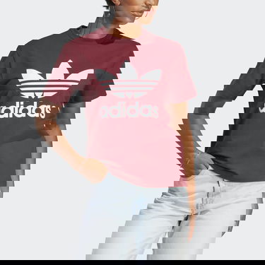 Tričko adidas Originals Adicolor Classics Trefoil Vínová | IB7422, 5