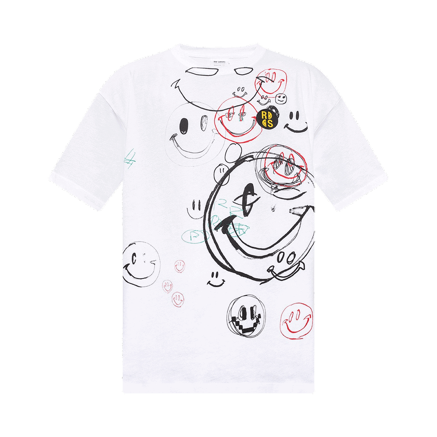 Tričko RAF SIMONS Big Fit T-Shirt With Student Drawing Print Biela | 224 M122 0010, 0