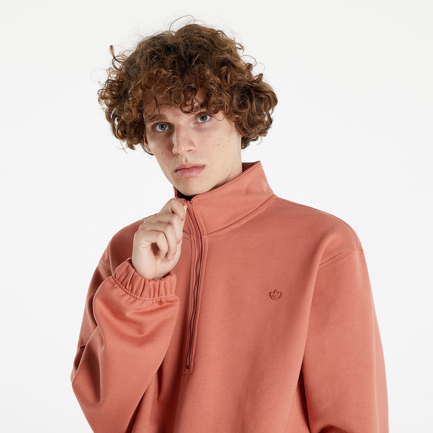 Mikina adidas Originals Adicolor Contempo Half-Zip Crew Hnedá | HK0309, 0