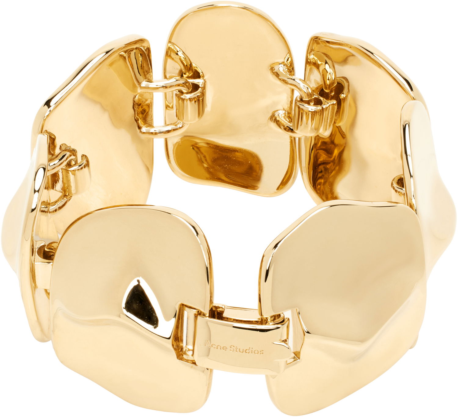 Náramok Acne Studios Acne Studios Brass Croco Scale Bracelet Žltá | C50464-, 1