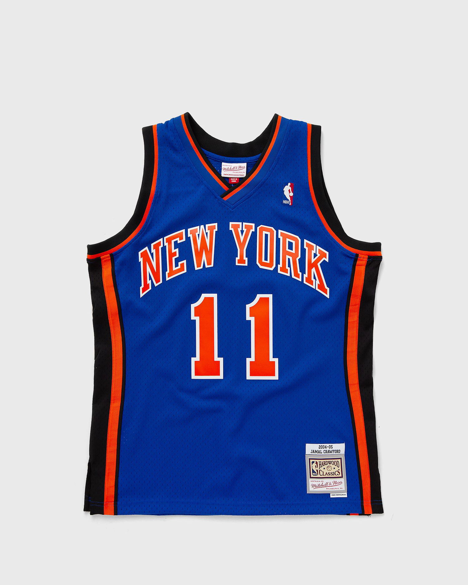 Dres Mitchell & Ness NBA DARK JERSEY NEW YORK KNICKS 2004-05 JAMAL CRAWFORD #11 Modrá | SMJY7212-NYK04JCWROYA, 0