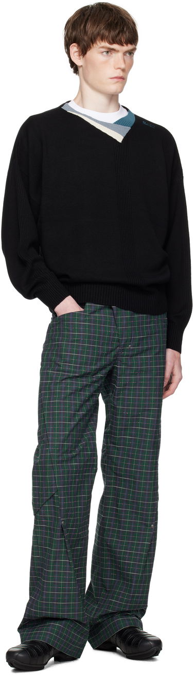 Sveter KIKO KOSTADINOV Kiko Kostadinov Vig Multi Collar Sweater Čierna | KKAW25KN04-98, 3