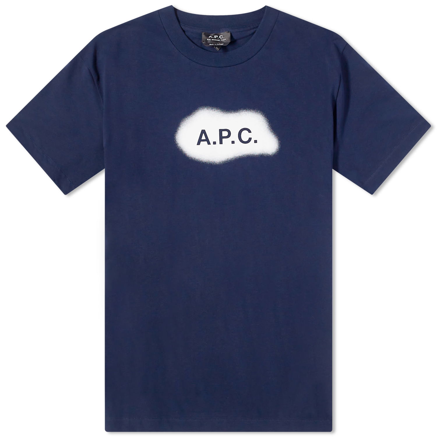 Tričko A.P.C. Albert Spray Logo Tee Navy | COEIO-H26259-IAK, 0