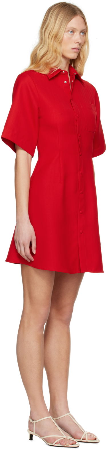 Šaty AMI AMI Paris Wool Short Sleeve Shirt Dress Žltá | FDR162.WV0068, 4