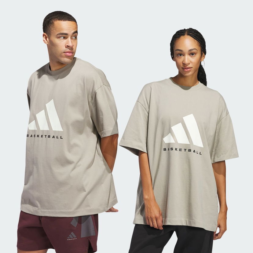 Tričko adidas Performance Basketball T-Shirt Béžová | JD6127