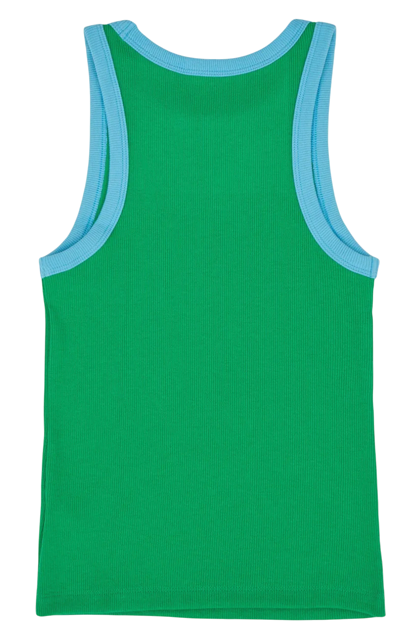 Tielko GAP Ribbed Modern Tank Top Logo Americana Zelené | 729562-04, 1