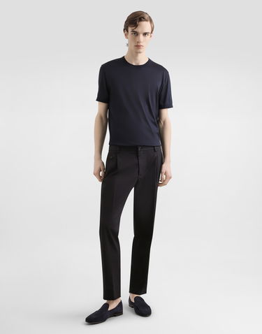 Tričko Dolce & Gabbana Dolce & Gabbana Silk Short-Sleeved T-Shirt Navy | G8ST1TFU75FS8282, 1