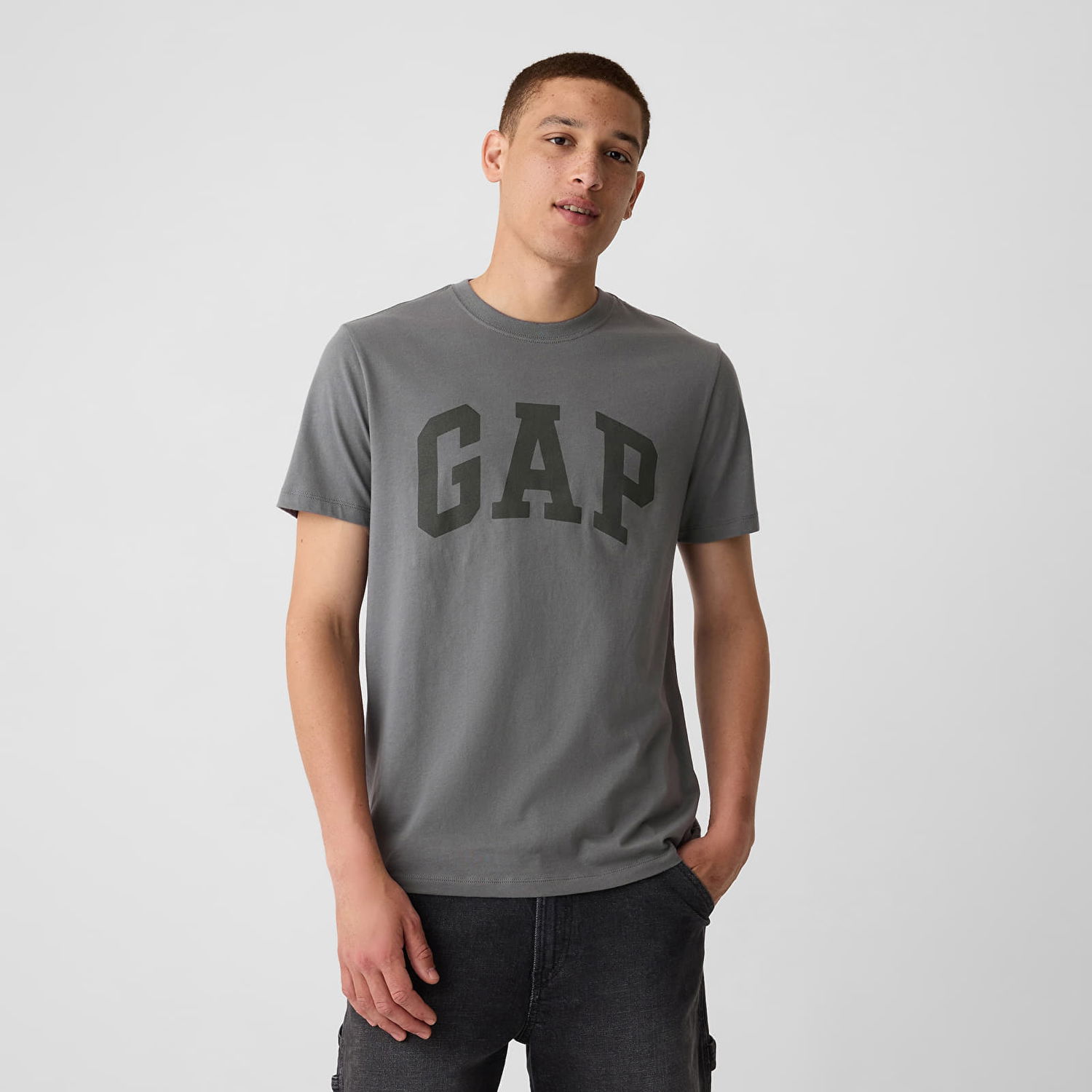 Tričko GAP T-shirt Logo Tee New Shadow S Šedá | 856659-12, 0