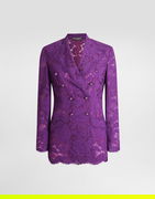Dolce & Gabbana Double-breasted Floral Lace Jacket