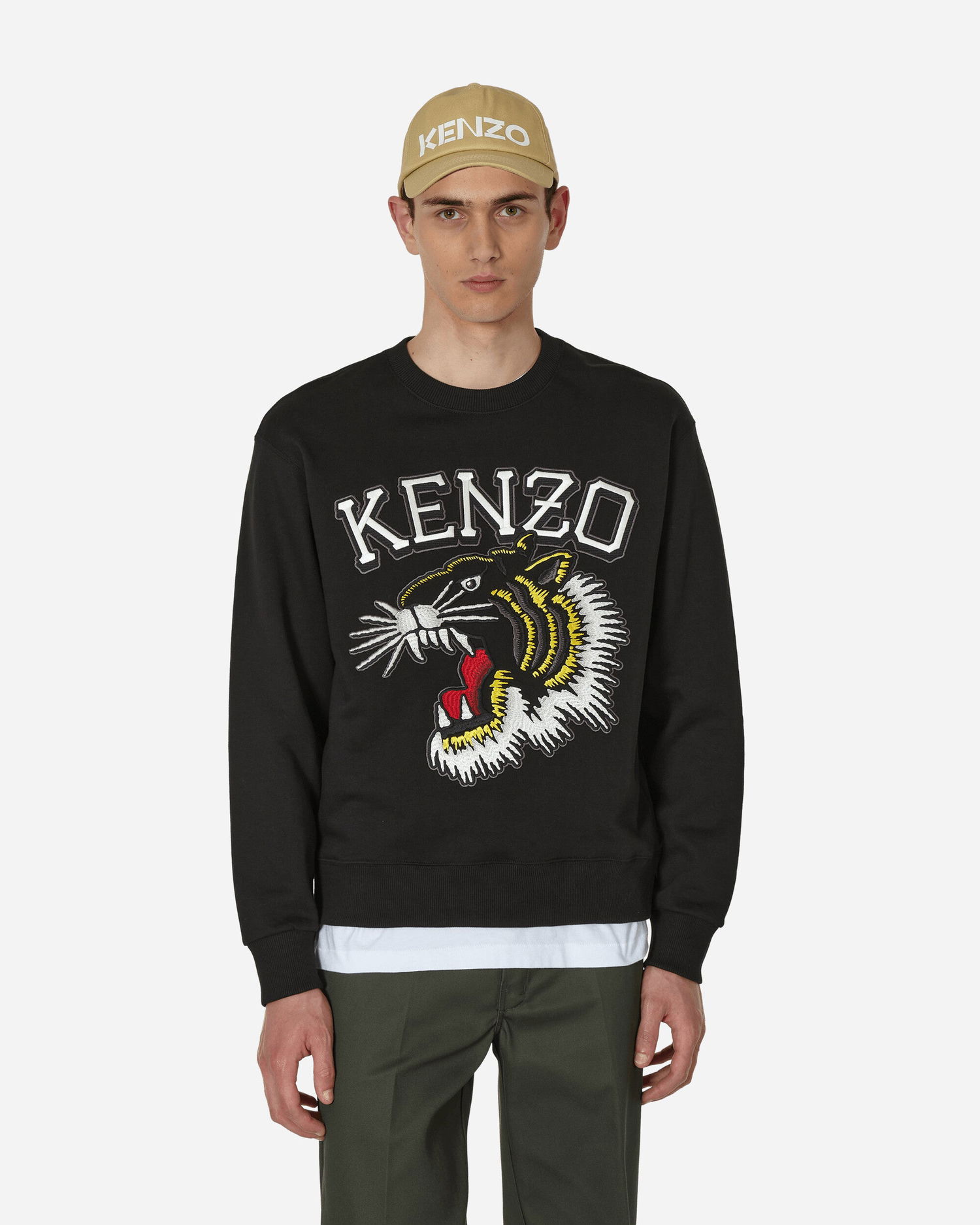 Sveter KENZO Tiger Varsity Jungle Crewneck Čierna | FD65SW0494MF 99J, 0