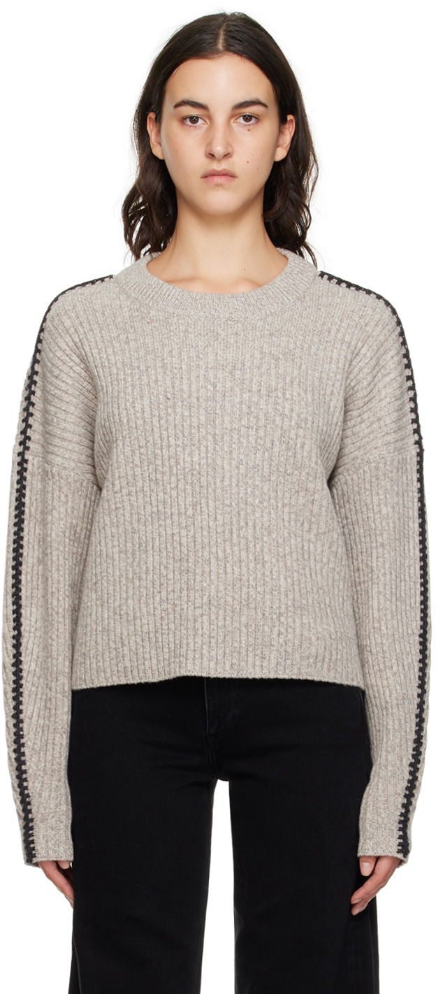 Sveter rag & bone Rag & Bone Ingrid Rib Knit Sweater Šedá | WAS23F014FS14, 0