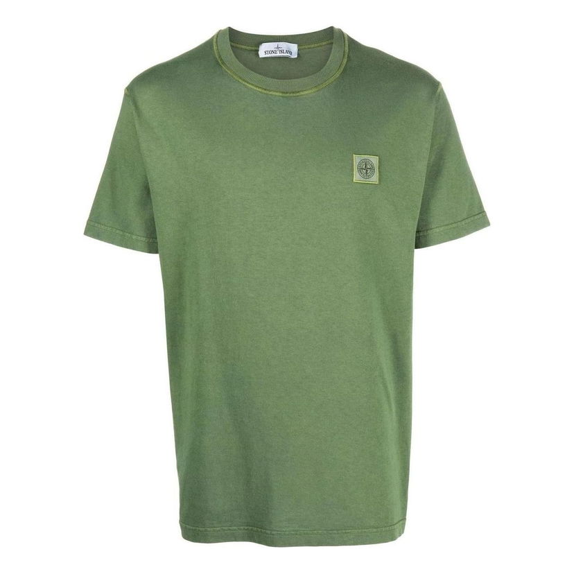 Tričko Stone Island Plain Logo T-Shirt Zelené | 771523742-V0158