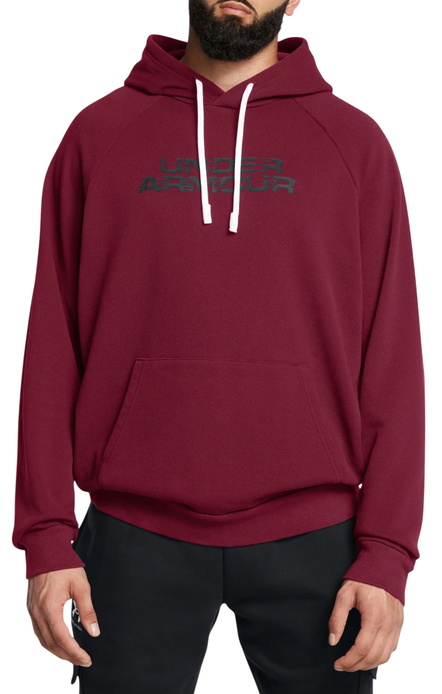 Mikina Under Armour Under Armour Rival Fleece Textured Hoodie Vínová | 1389428-625, 0