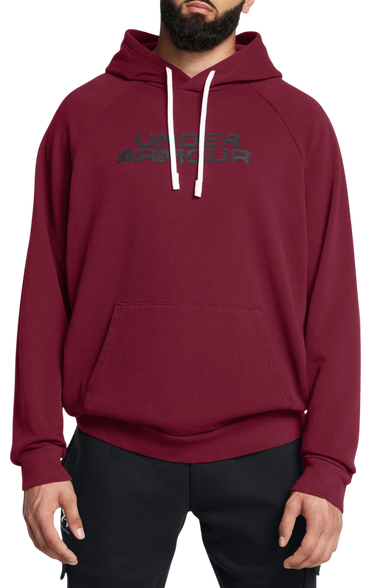 Mikina Under Armour Under Armour Rival Fleece Textured Hoodie Vínová | 1389428-625, 0