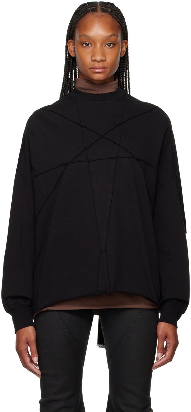 Mikina Rick Owens DRKSHDW Black Lido Crater Sweatshirt Čierna | DS02D2235 RIGET1, 0