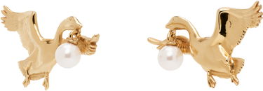 Náušnice Moschino Moschino Archive Goose Pearl Drop Earrings Metalická | 25171A910784011607, 1