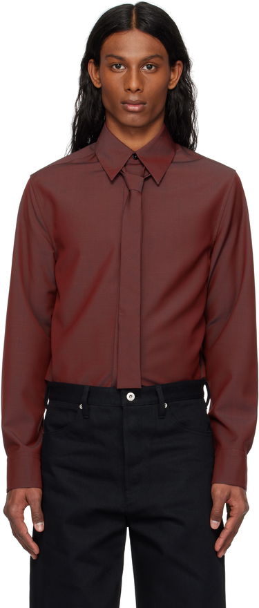 Košeľa Jil Sander Jil Sander Tie Shirt Červená | J21DL0202_J40220, 0