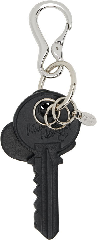Kľúčenka Vivienne Westwood Vivienne Westwood Leather Key and Heart Keychain Čierna | 8203012HU-L00AT-, 2
