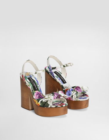 Tenisky a topánky Dolce & Gabbana Jacquard Floral Platform Sandals Rôznofarebný | CZ0322A6P73HA5KT, 1