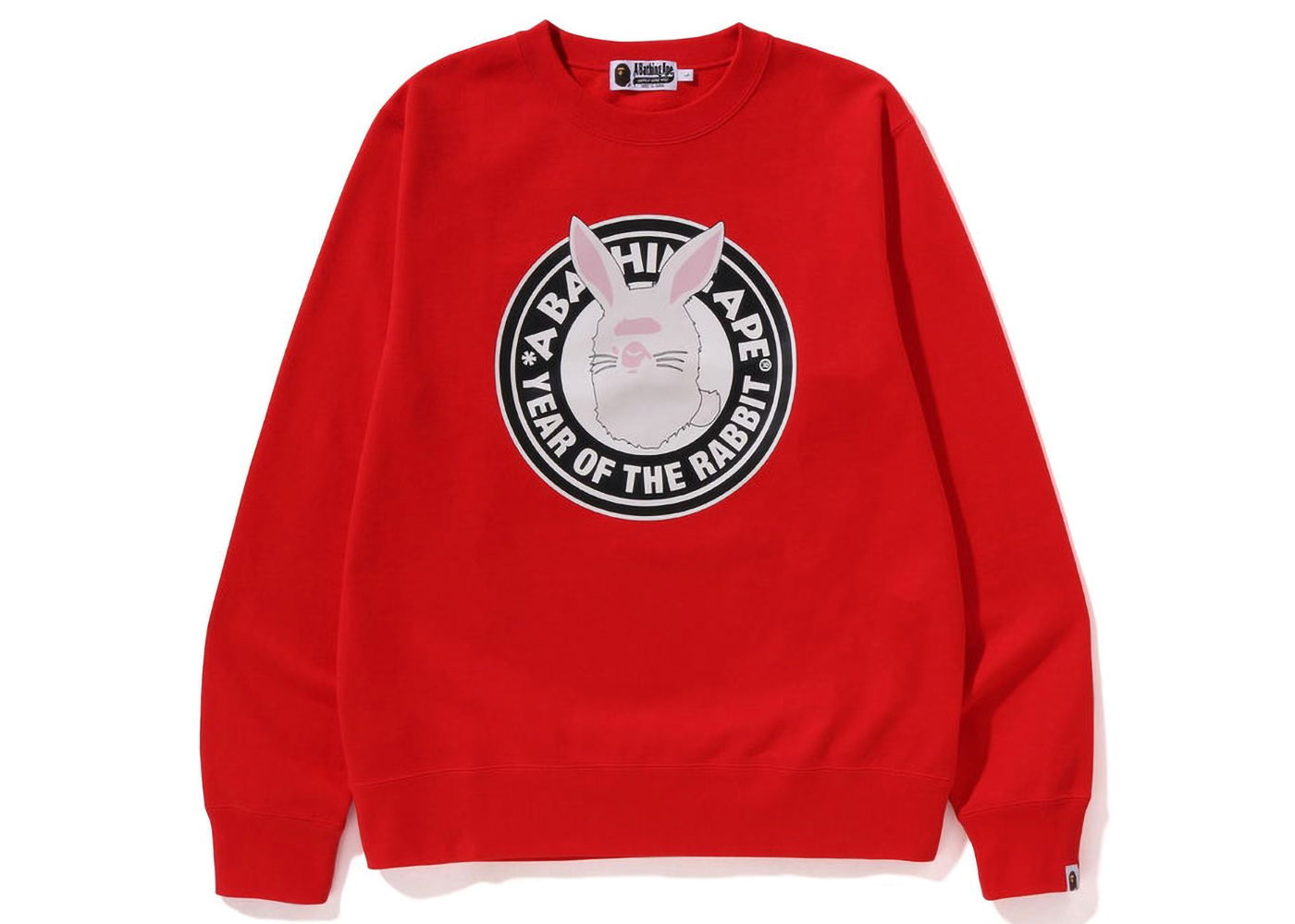 Sveter BAPE Year of the Rabbit Ape Head Crewneck Červená | 1J20-113-001, 0