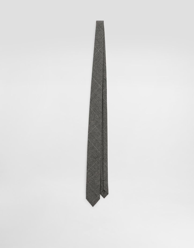 Doplnky Dolce & Gabbana Dolce & Gabbana Glen Plaid Tie Šedá | GT149EFQBBQS8100