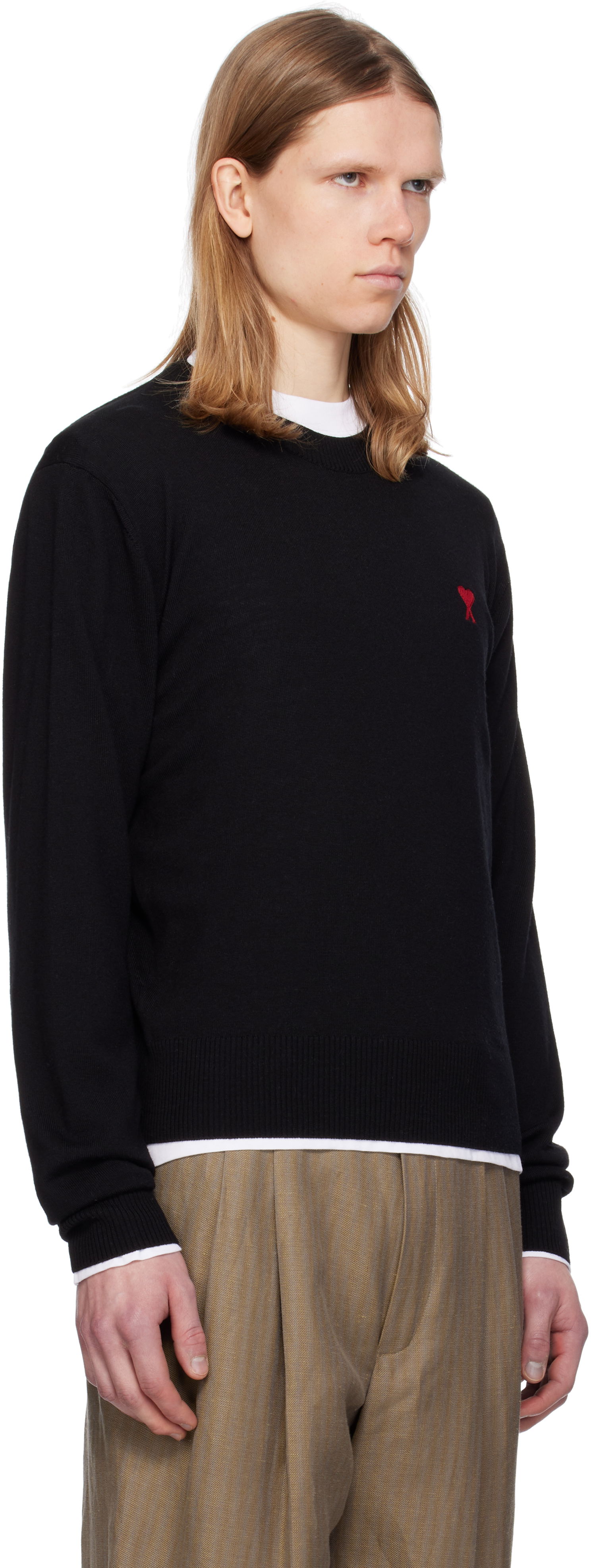 Sveter AMI Sweater Čierna | BFHKS111.KN0025, 1