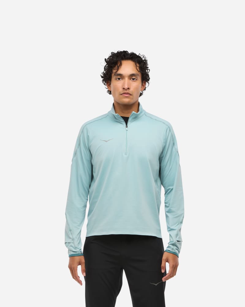 Mikina Hoka One One GlideTech Quarter Zip Running Jacket Modrá | 1164156-DZY, 0