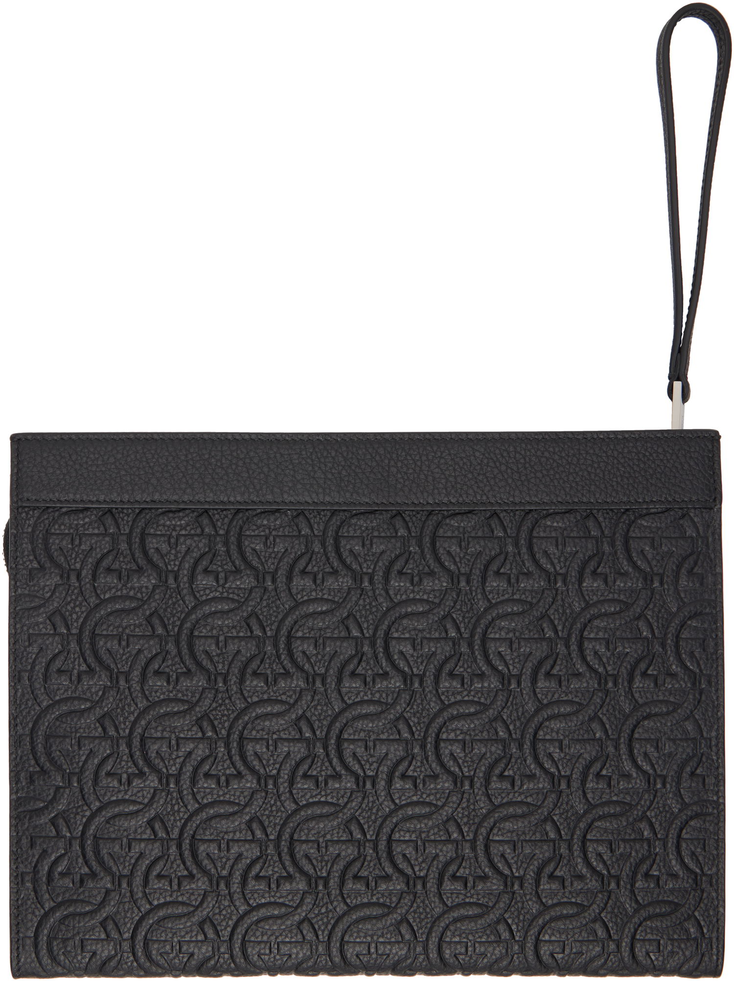 Peňaženka FERRAGAMO Ferragamo Embossed Gancini Pouch Čierna | 769481, 1