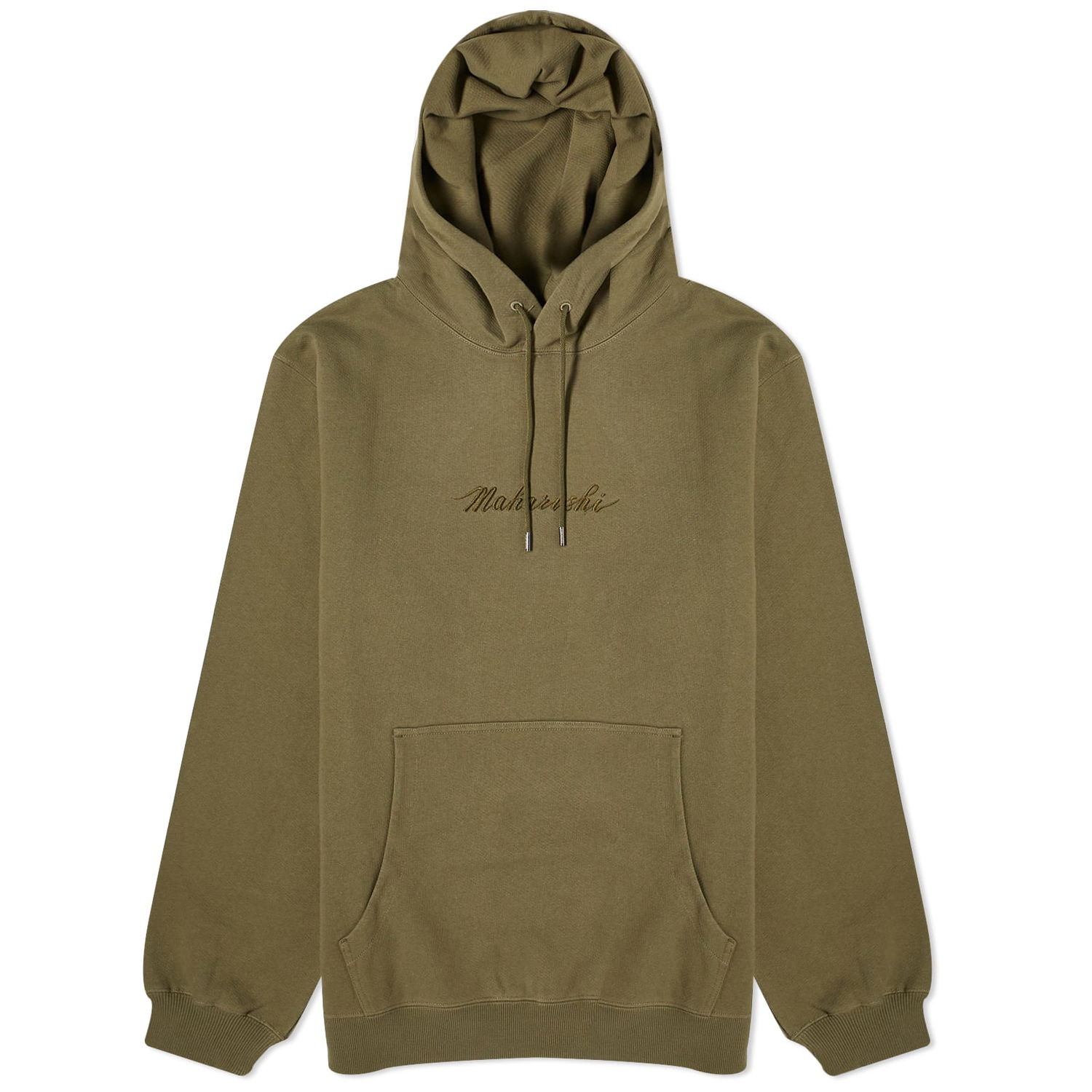 Mikina Maharishi Embroided Popover Hoodie Zelené | 4622-OLV, 0