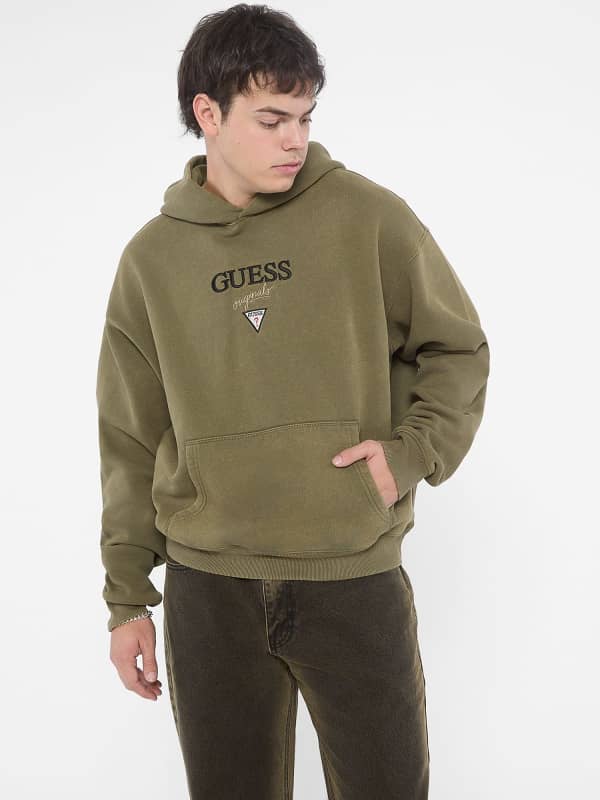 Mikina GUESS Triangle Logo Graphic Sweatshirt Zelené | M4BQ29K9V31