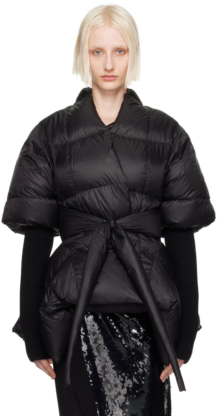 Bunda Rick Owens Black Porterville Batwing Down Jacket Čierna | RP02D3750 NPD2