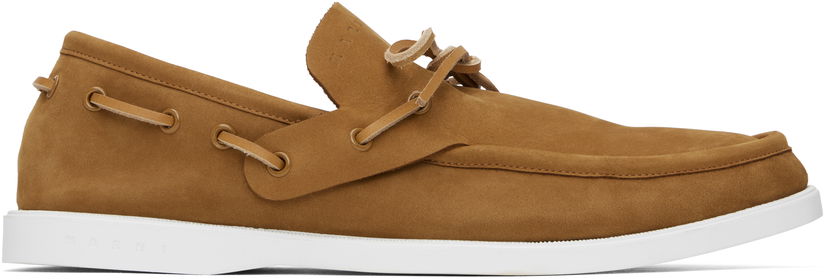 Oblečenie Marni Marni Nubuck Boat Shoes Hnedá | MOMS005902 P7325 00M37