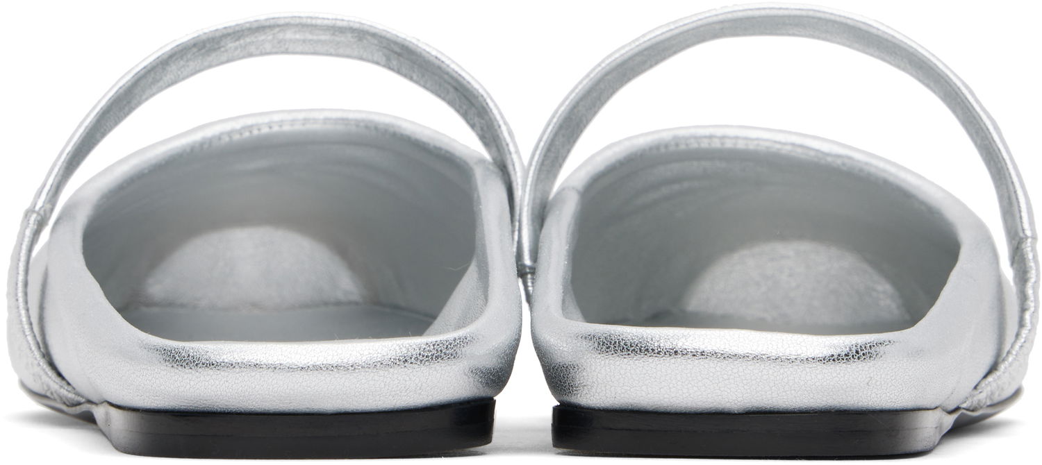 Oblečenie Marni Marni Leather Little Bow Sabot Slippers Metalická | SBMS010400 PR695, 1