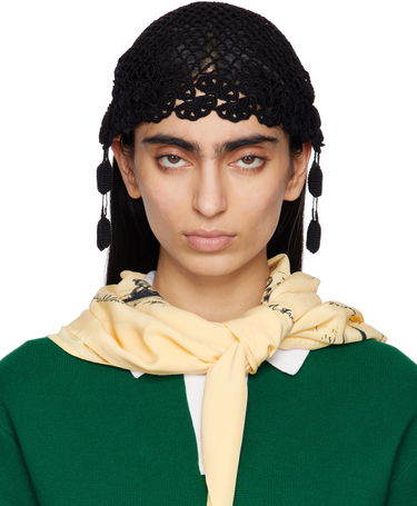 Klobúk Bode Bode Blossom Crochet Beanie with Tassels Čierna | MRS25KA022, 0