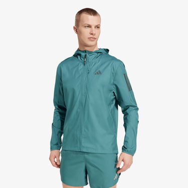 Vetrovka adidas Originals Own The Run Hooded Wind Jacket Zelené | KC2203, 1
