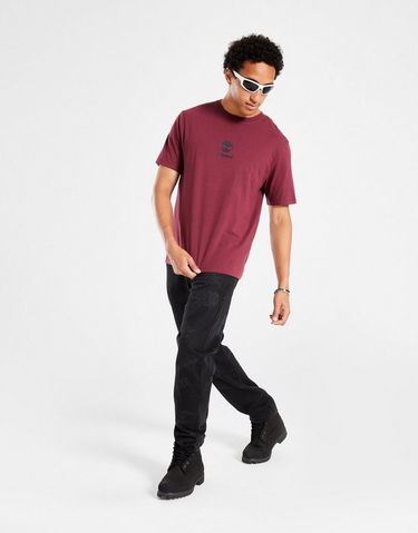 Tričko Timberland Short Sleeve T-Shirt New Small Logo Print Vínová | TB0A6WWT6481, 2