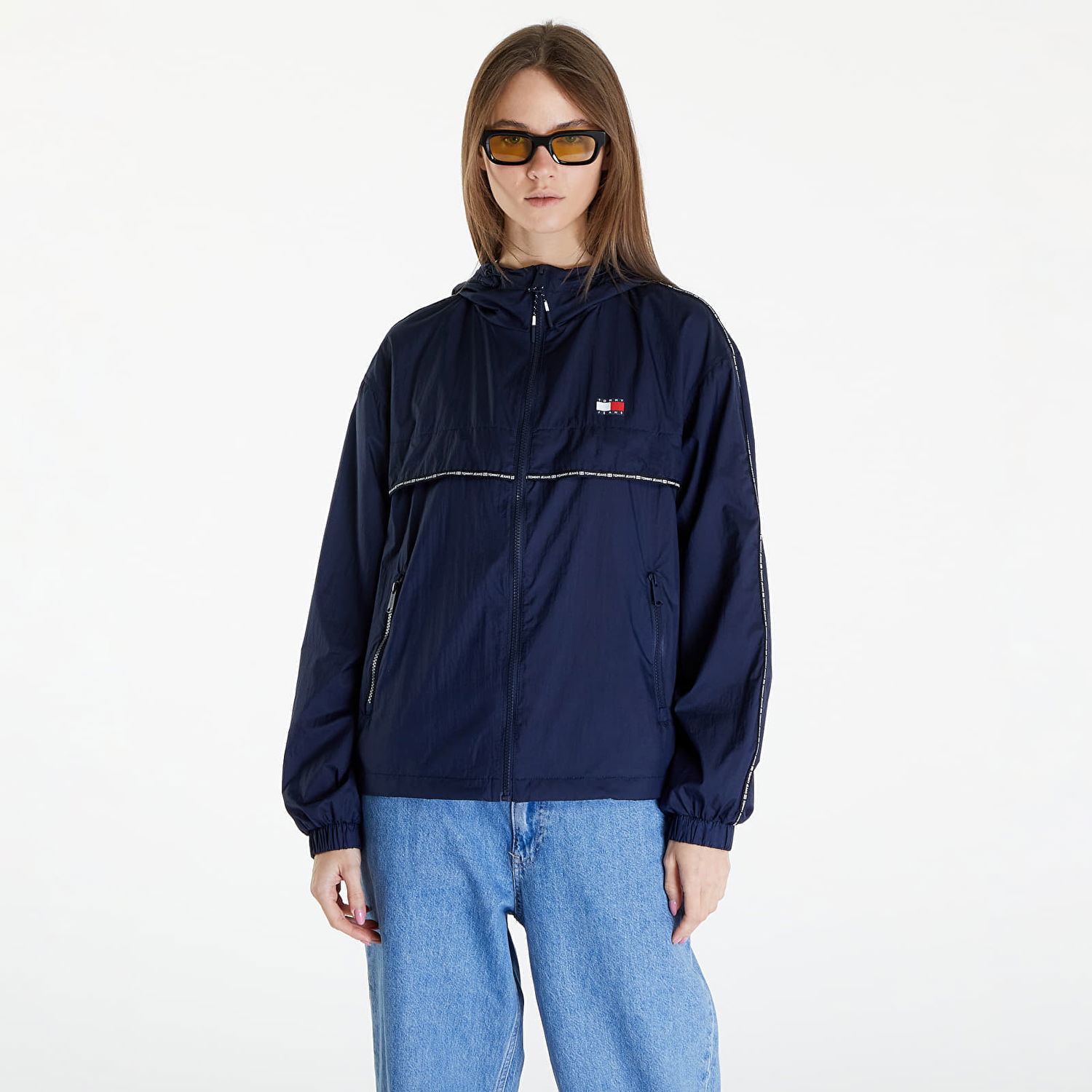 Vetrovka Tommy Hilfiger Chicago Tape Windbreaker Dark Night Navy Navy | DW0DW17753 C1G, 0
