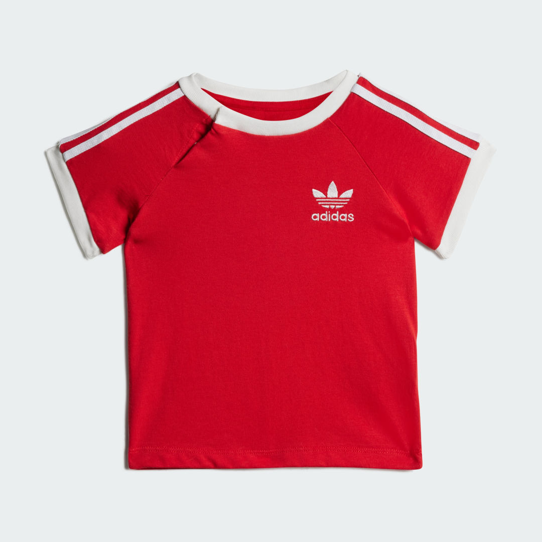 Tričko adidas Performance 3-Stripes Tee Červená | JY0146, 0