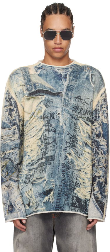 Sveter Acne Studios Acne Studios Printed Sweater Modrá | B60357-, 0